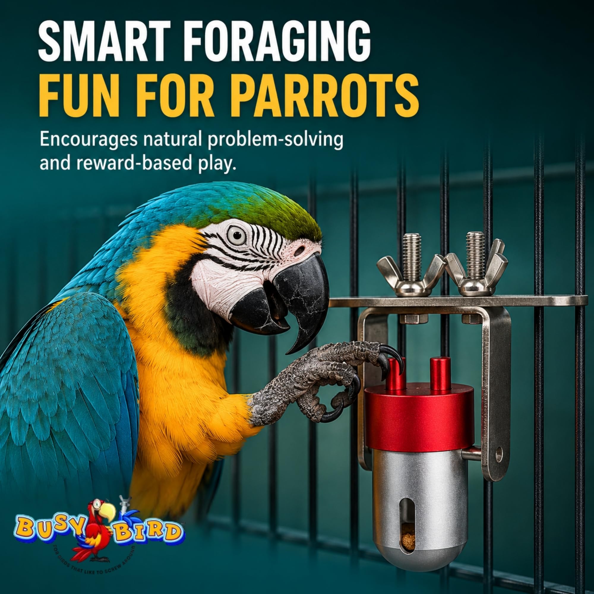 Goodie Gadget Futtersuche Super Spaß Engagement Spielzeug Gehirn Mind Toys African Grey Kakadu Amazon Catalina Aras Conures Medium Large Extra Large Birds