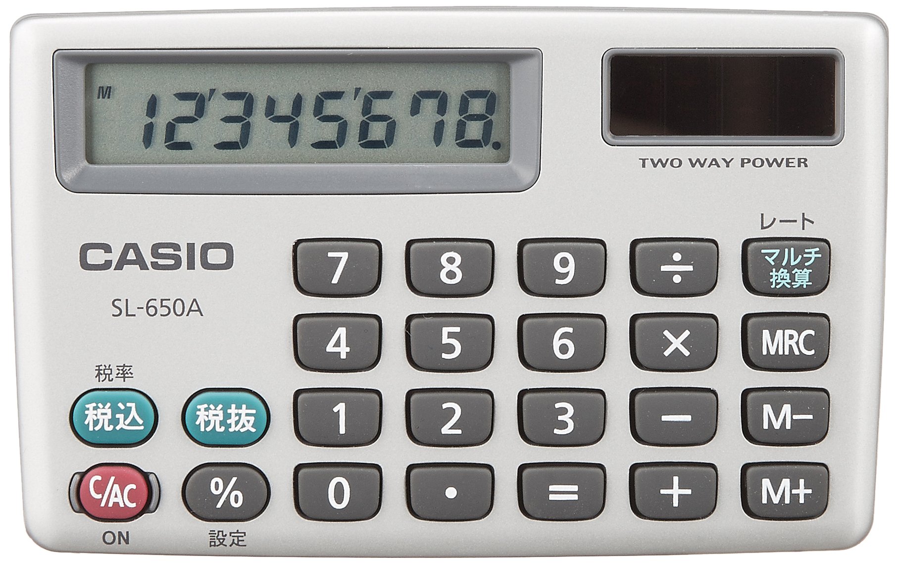 Amazon | カシオ パーソナル電卓 税計算 マルチ換算 カードタイプ 8桁  