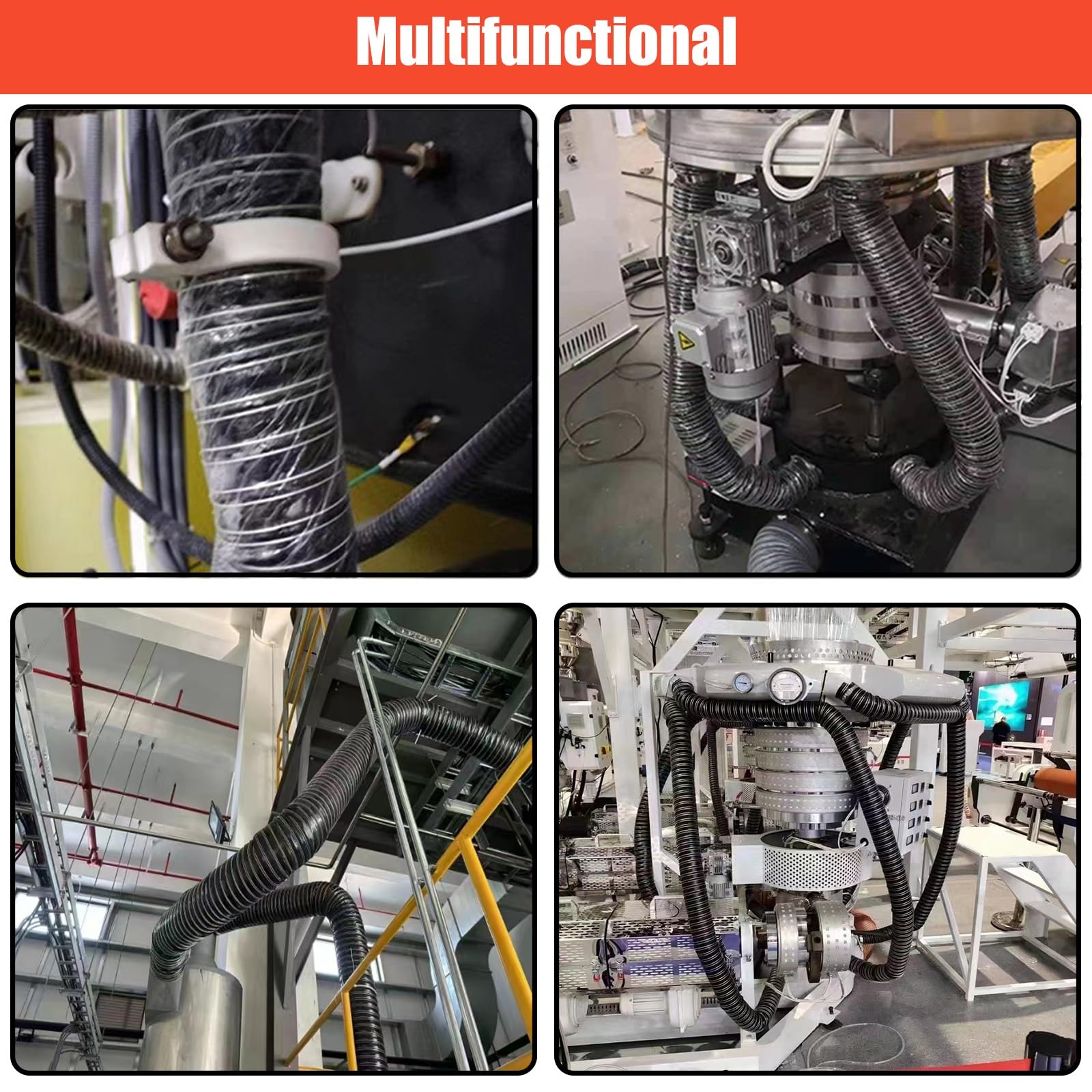 Conducto de refrigeración de frenos flexible e impermeable, conducto de silicona ignífuga para circulación de aire caliente y frío en sistemas automotrices