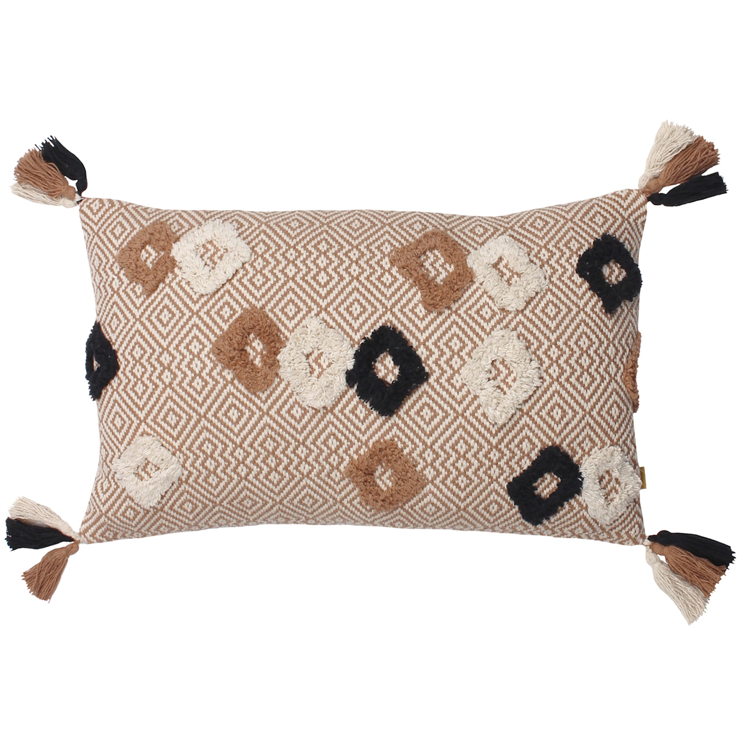 Furn Benji Cotton Cushion 30 cm x 50 cm Brown