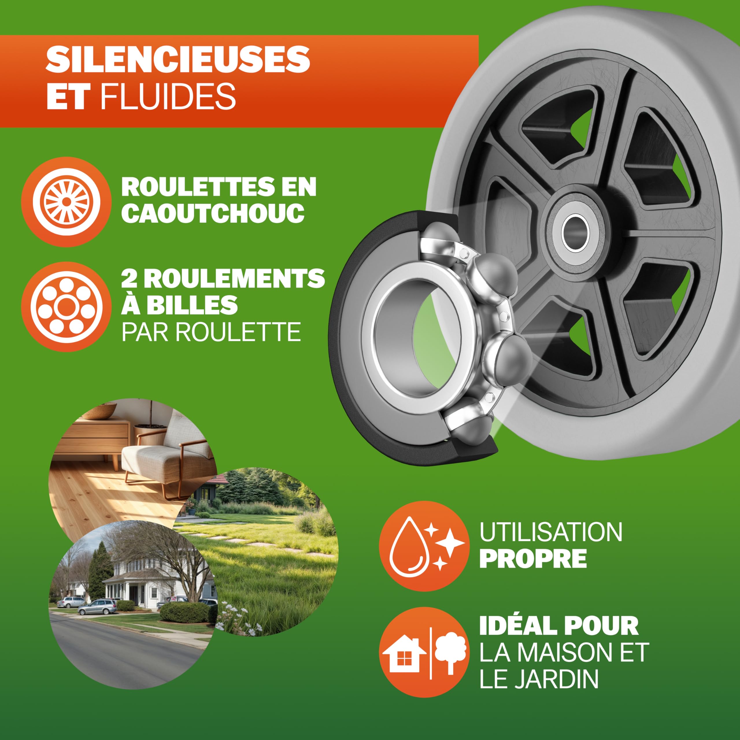 GARDEBRUK® Diable Aluminium Pliable 80kg Roues Pleines increvable Gants 2 tendeurs Chariot de Transport Diable déménagement Chariot Pliant manutention