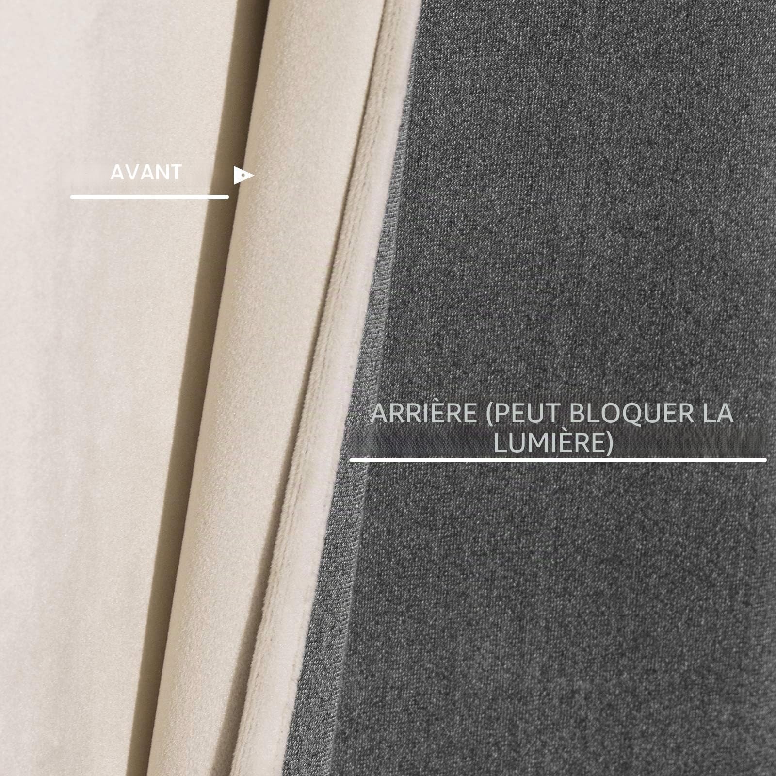 WOLTU Lot de 2 Rideau Occultant à œillets en Velours, 140x245cm, Beige | Isolation thermique, Protection lumière, Réduction du bruit, Salon et chambre, Dimensions variées, Pose facile