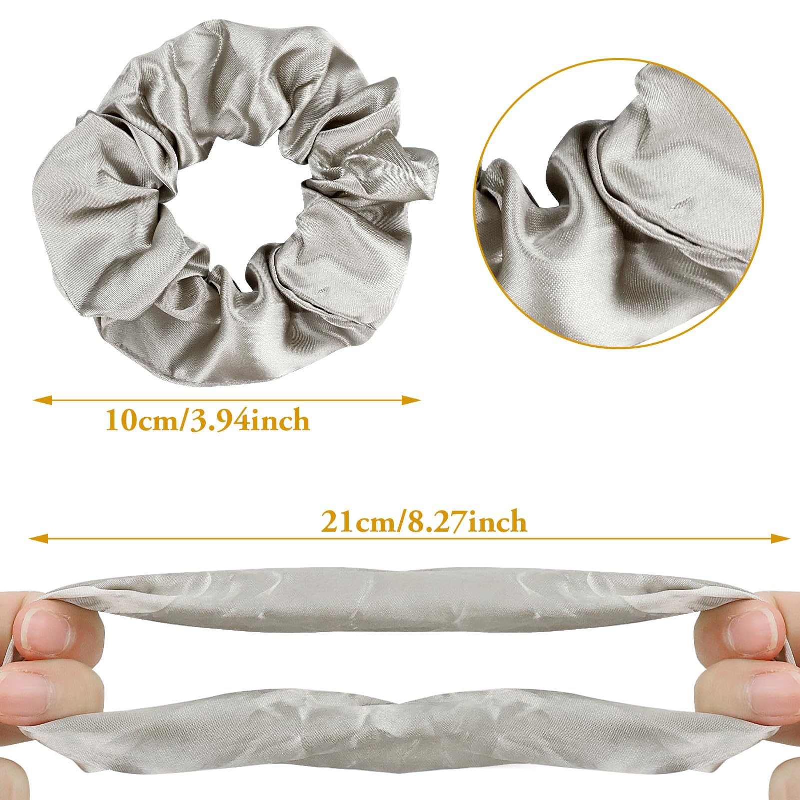 12 Pieces Silk Hair Scrunchies - 6 Colors Satin Elastic Hair Ties and Bobbles for Women Girls - Soft Hair Accessories - Image 2