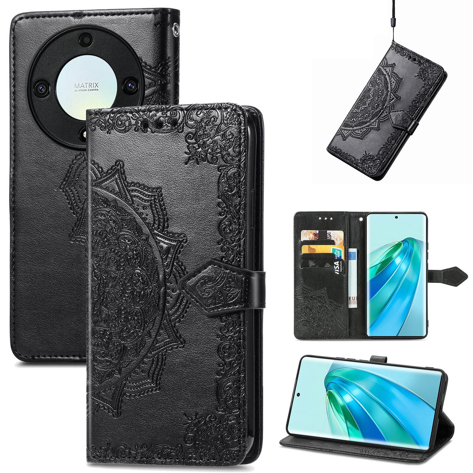 Fertuo Cover per Honor Magic 5 Lite 5G, Custodia Portafoglio a Libro in