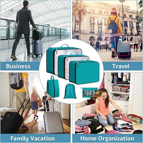 Miniatura 7 de ExploreBliss Packing Cubes for Suitcases, Durable Packing Cubes for Travel, Foldable Suitcase Organizer Bags Set for Travel Accessories, Travel Bags