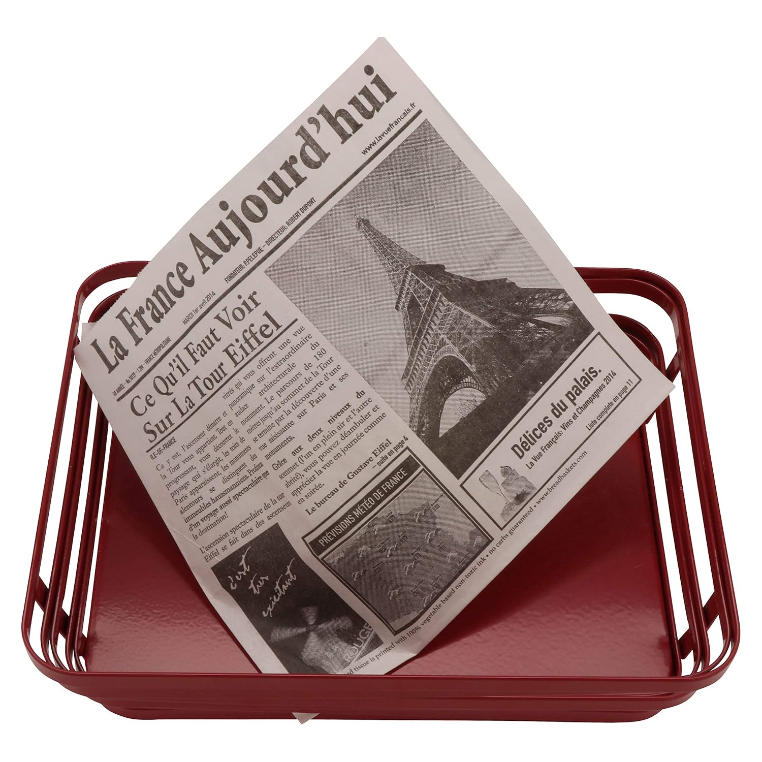 G.E.T. 4-T3050 White Newspaper Theme Cone Basket Liner / Deli Wrap Paper Paper Food-Safe Tissue Liners Collection (Pack of 2000)