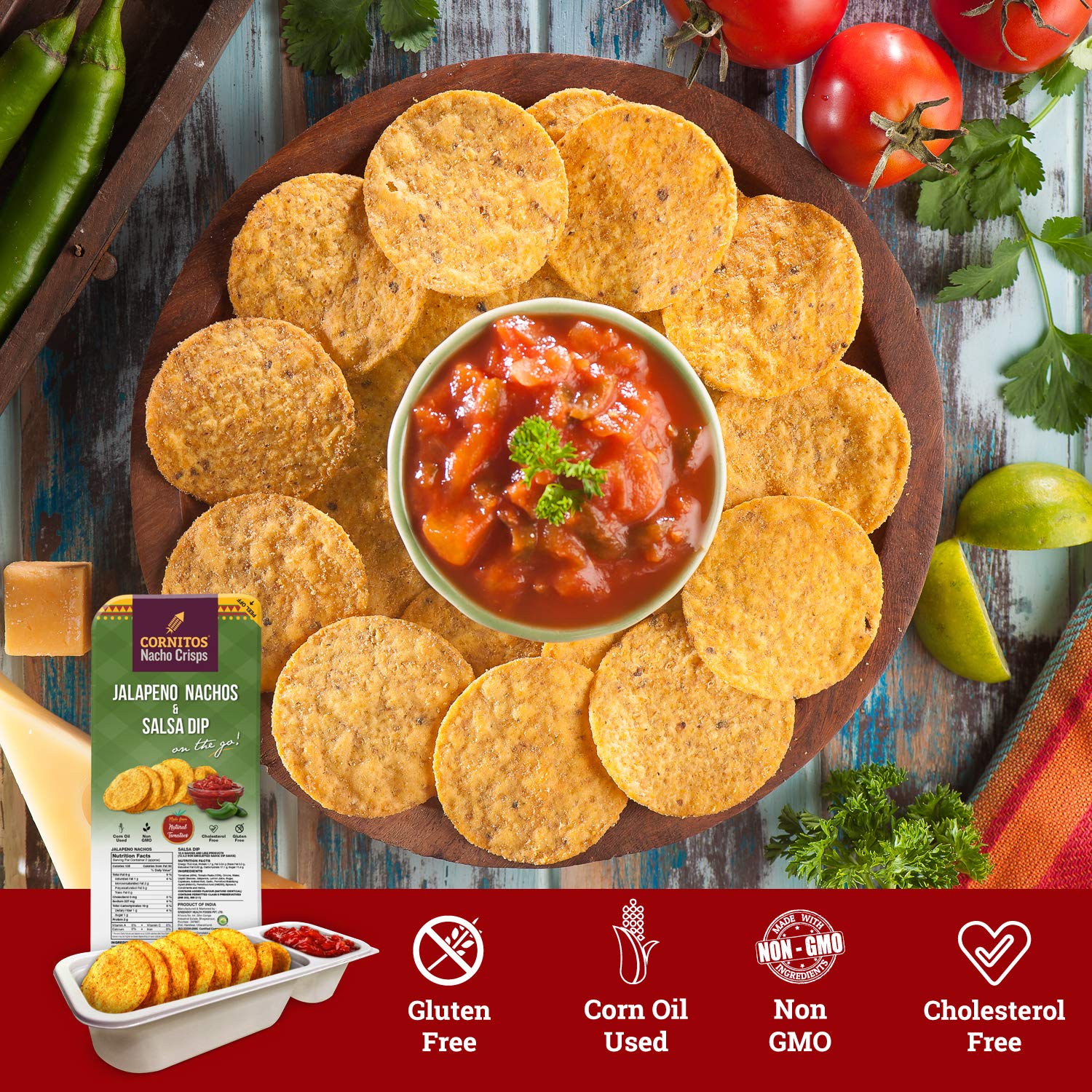 Cornitos Jalapeno Nachos and Salsa Dip Tray 75 g - Image 7 thumbnail