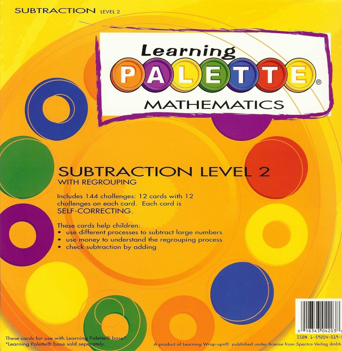Learning Wrap-ups 2nd Grade Self Correcting Subtraction Learning Palette