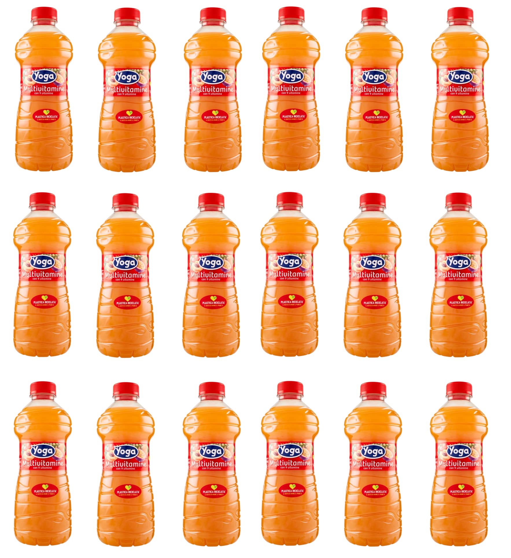 18 x Yoga Succo di Frutta Multivitaminas, zumo de fruta de PET, 1 litro