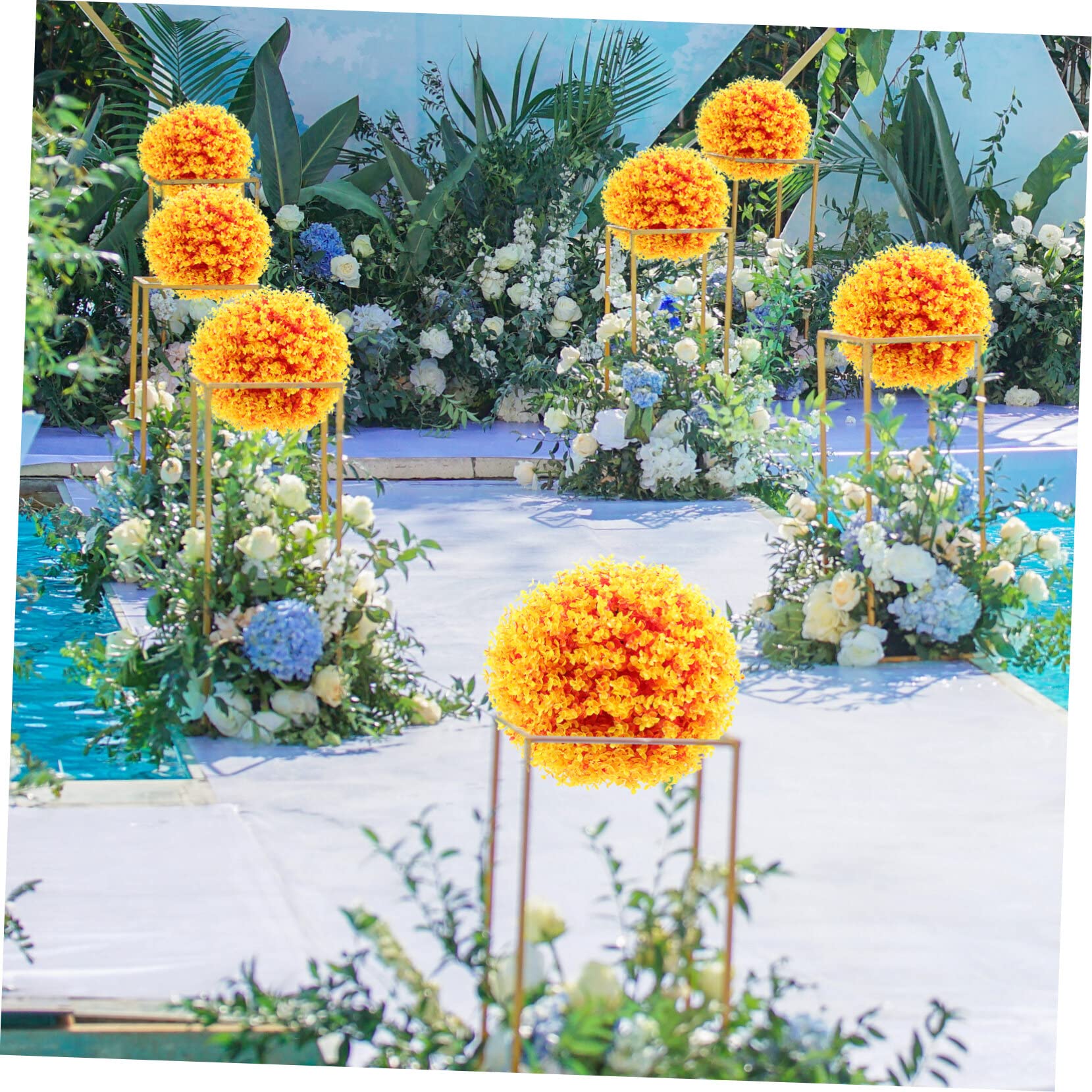 Homoyoyo Bola Topiaria de Eucalipto Artificial para Interiores, Plástico Naranja, Fácil de Decorar Poda, Adecuado para Fiestas y Hogar