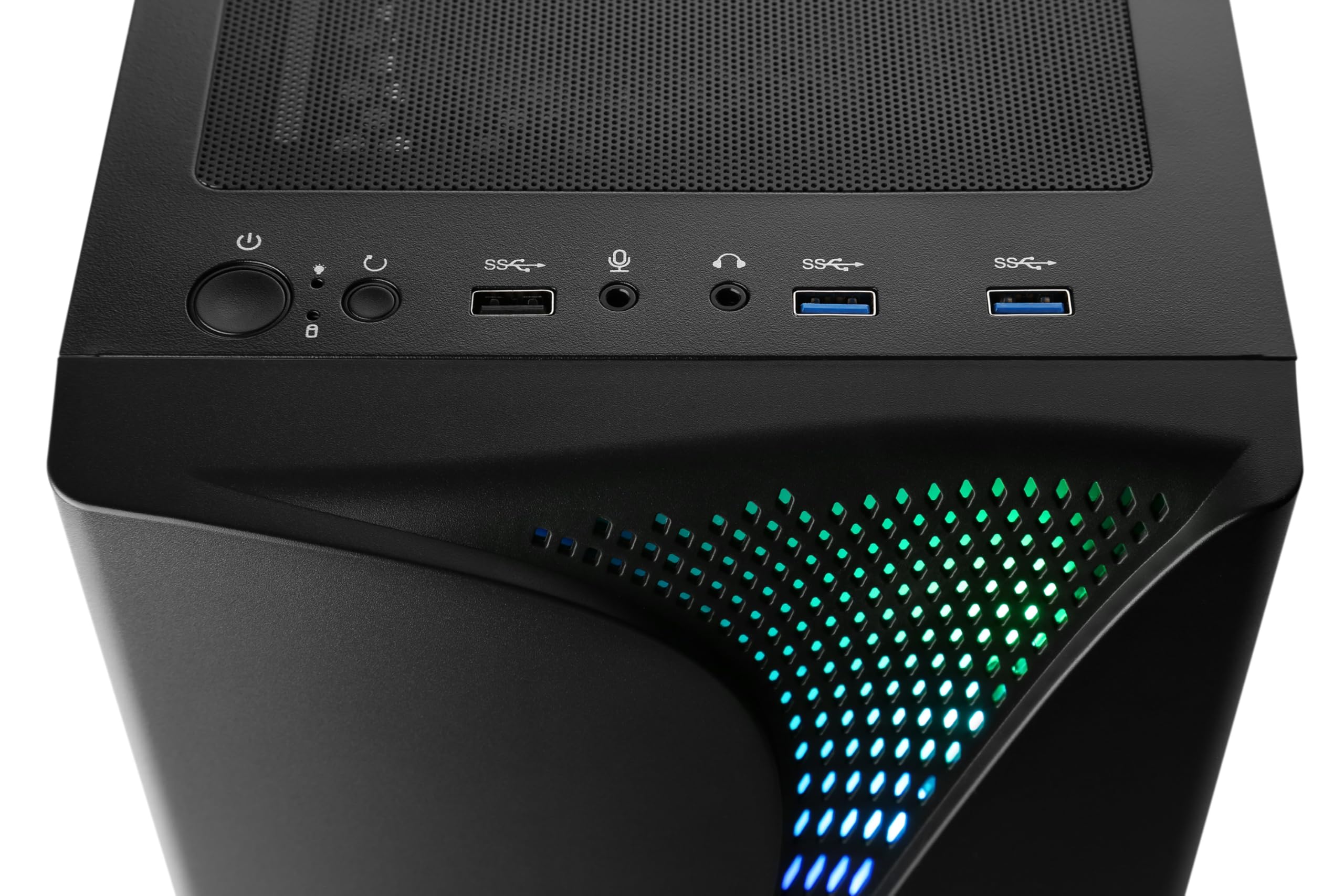 Gaming PC mit Windows 11 Pro | AMD Ryzen 7 5700 8X 3.7 GHz | RTX 5060 Ti | 1000 GB M.2 NVMe | 32 GB DDR4 RAM | Computer für Zocker, Gamer Desktop Rechner zum Spielen | A16004