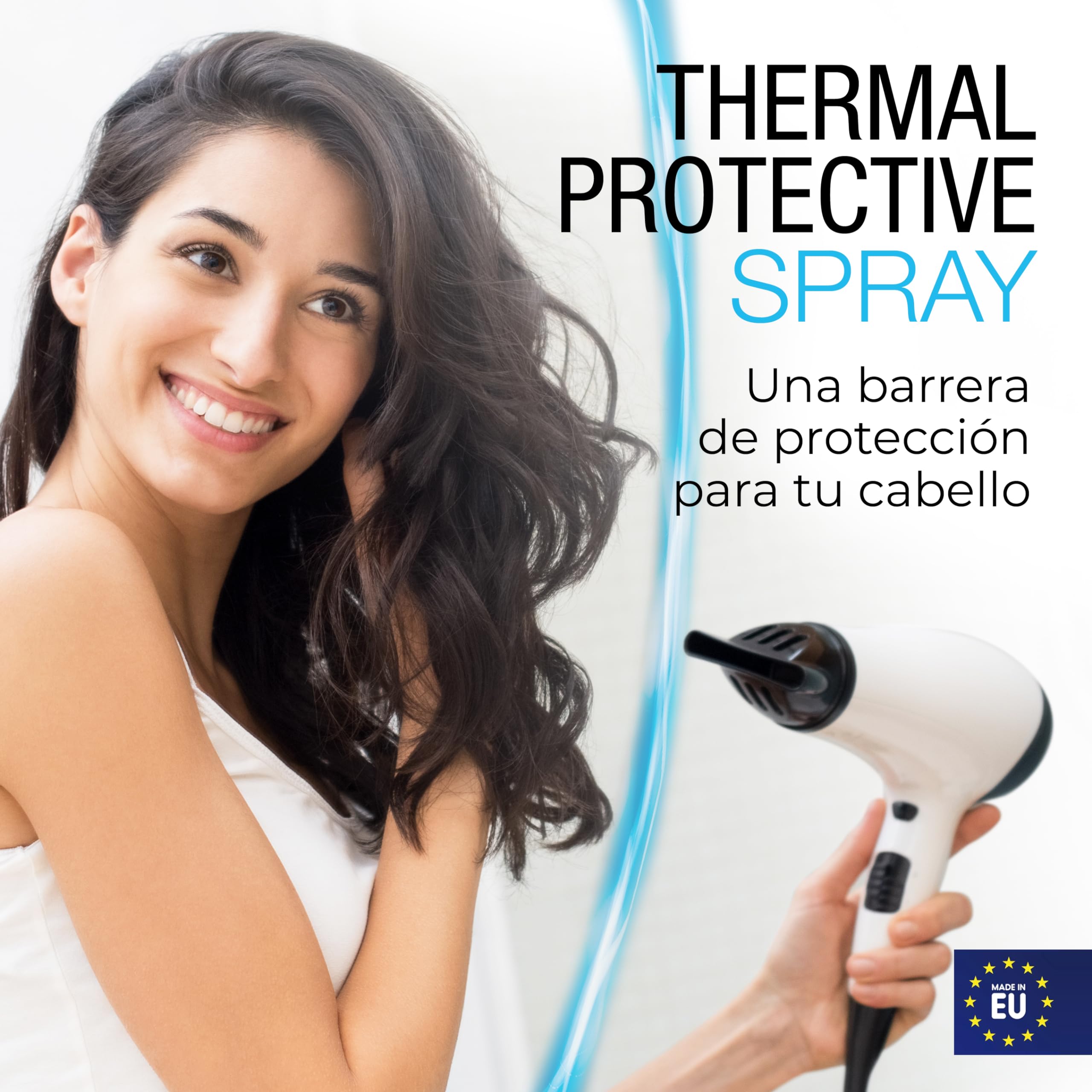 NAVIR Profesional | Spray protector térmico para el pelo - Protege tu cabello del calor de plancha y secador - Máxima protección hasta 220ºC - 175ml