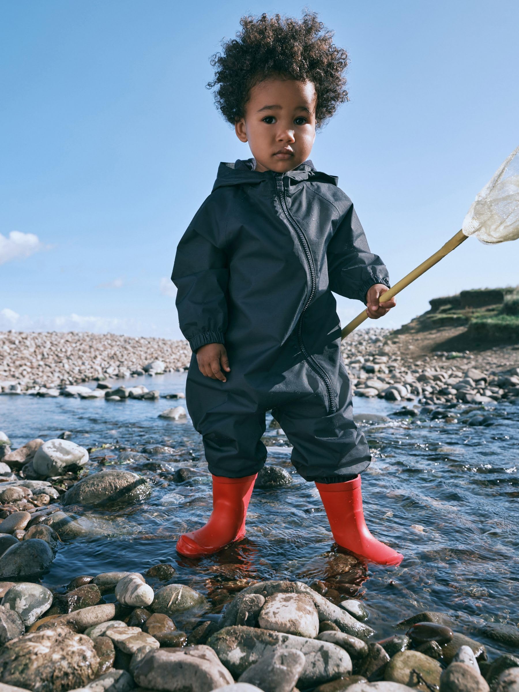 NEXT Ragazzo Tuta Impermeabile con Fodera in Pile | Bambino, Zipper, Lavabile in lavatrice