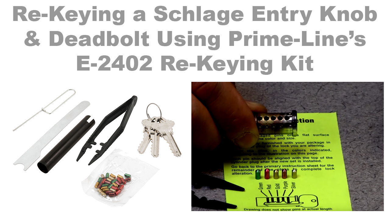 Watch How to re-key your Schlage Lock using our E-2402 kit. on Amazon Live