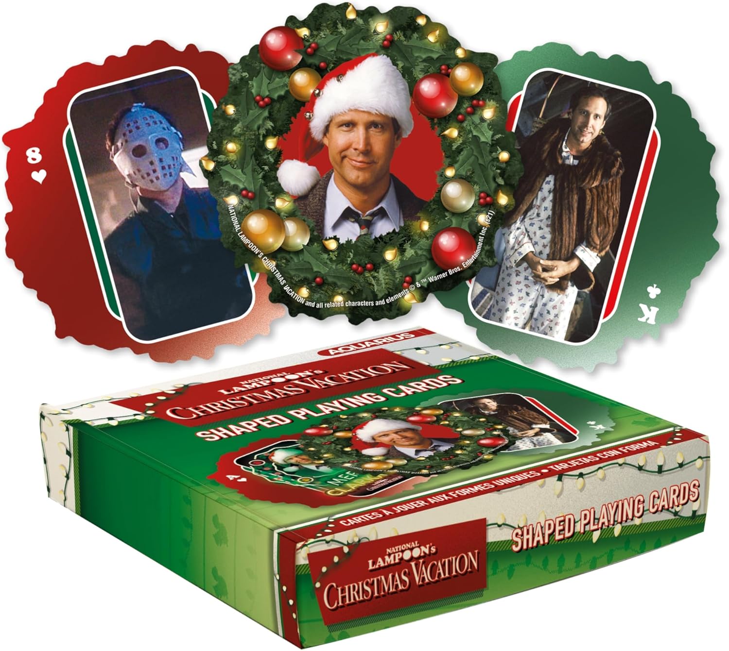 AQUARIUS Christmas Vacation Playing Cards - Christmas Vacation Shaped Deck of Cards for Your Favorite Card Games - Officially Licensed Christmas Vacation Merchandise & Collectibles