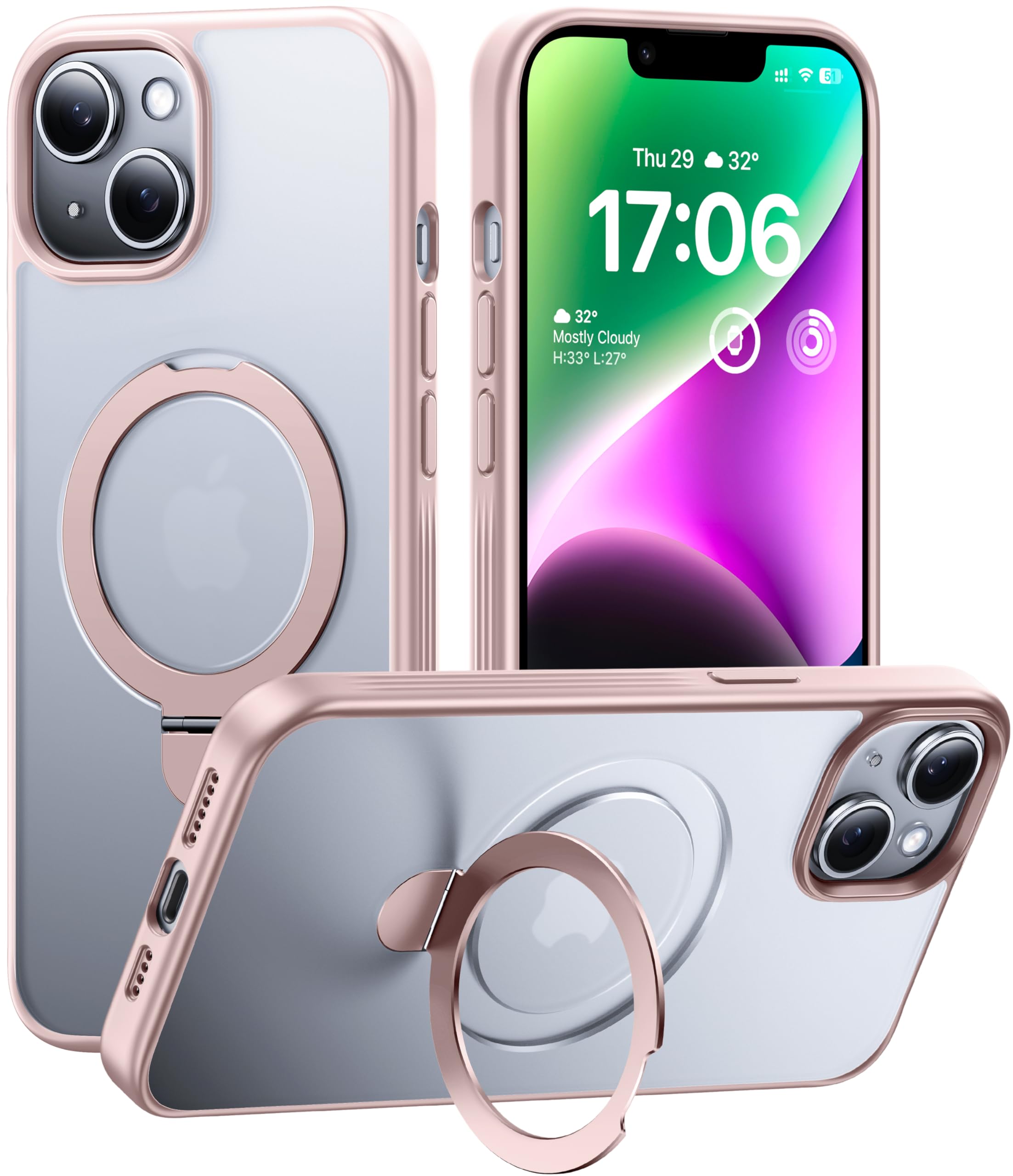 ImpactStrong Magnetic Guard for iPhone 14 Case with Stand [Military Drop Protection] [for MagSafe Charging] Shockproof Tra...
