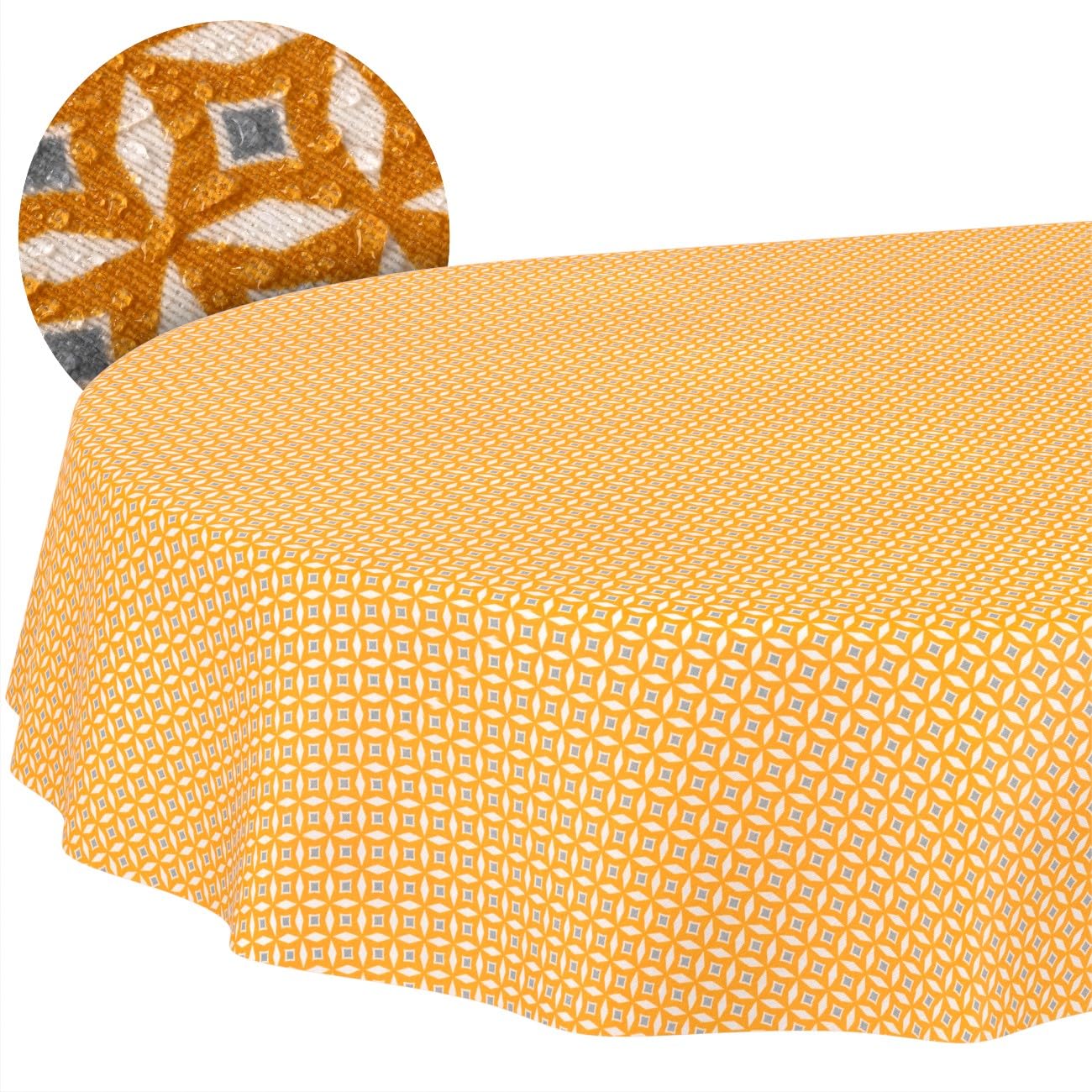 Nappe Maya ovale pour repas de jardin et table de cuisine