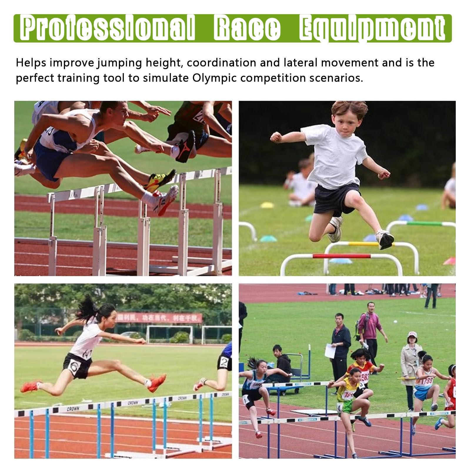 Fußball-Hürden für Fußball, Agility-Training, Hürden und Stöcke, Sport-Speed-Hürden-Trainingsstäbe mit Basis, Fußballfeldtrainer, Hunde-Sprint-Übungen