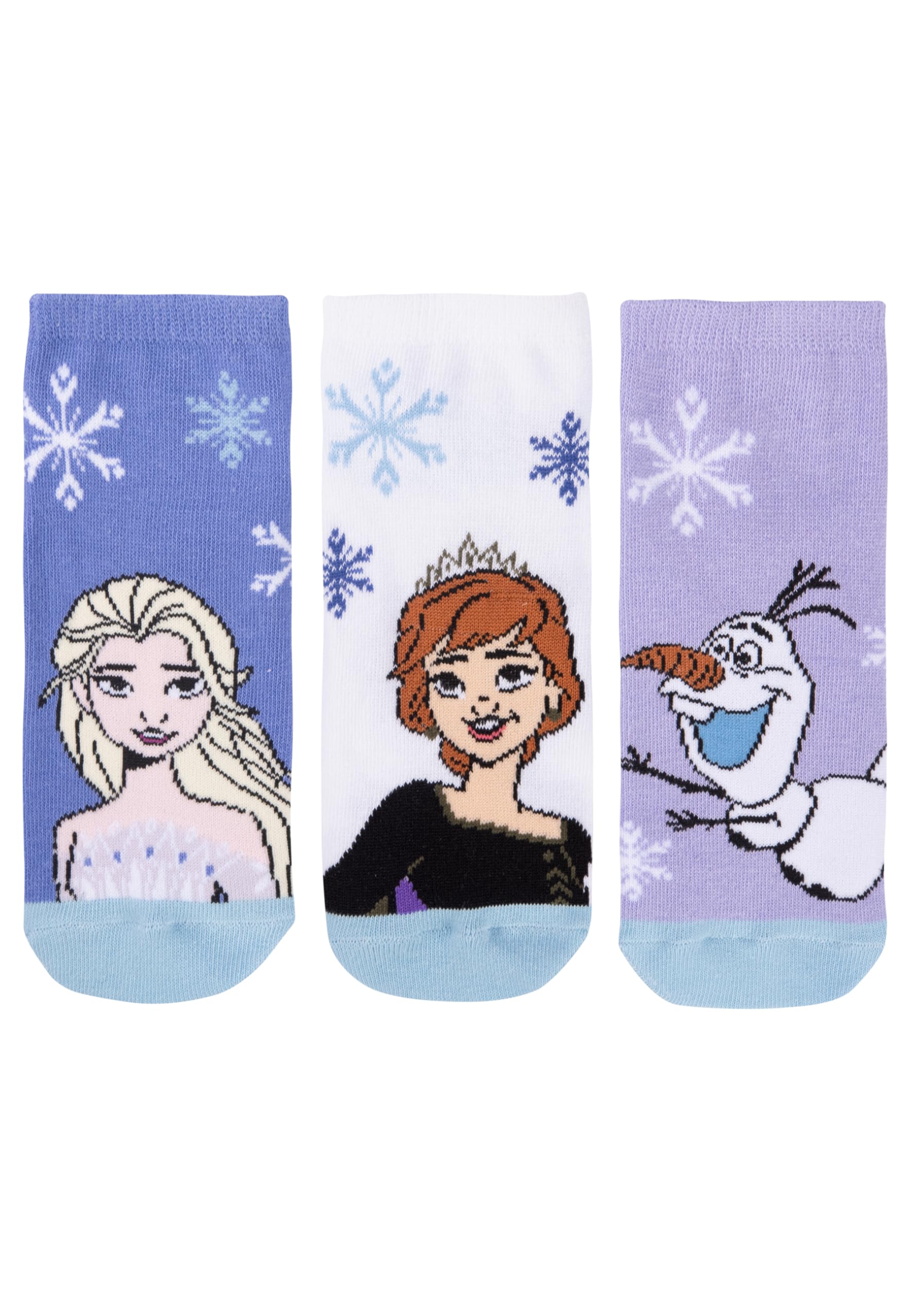 Disney Die Eiskönigin Socken für Mädchen - Frozen Sneaker Kindersocken Söckchen Lila/Weiß (5er Pack)