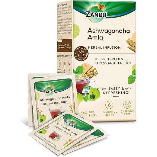 Zandu Ashwagandha Amla Ayurvedic Infusion a Herbal Tea Enric