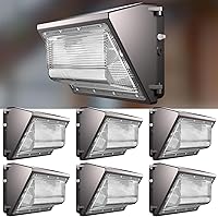 Vista 9 de Lightdot Paquete de 8 luces LED de pared de 150 W, 100-277 V, fotocélula del atardecer al amanecer, 22500 lm (150 Lm/W) 5000 K IP65 para montaje