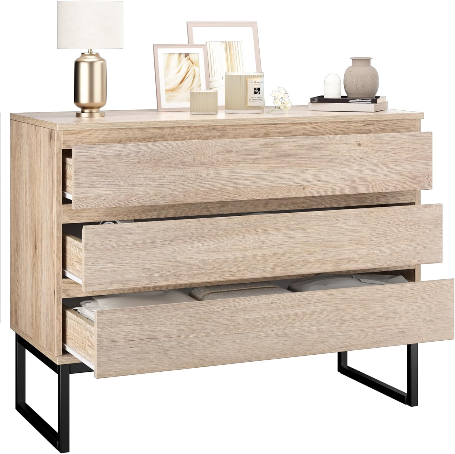 fevarbord Chest of Drawers with 3 Drawers Sideboard Hallway Chest of