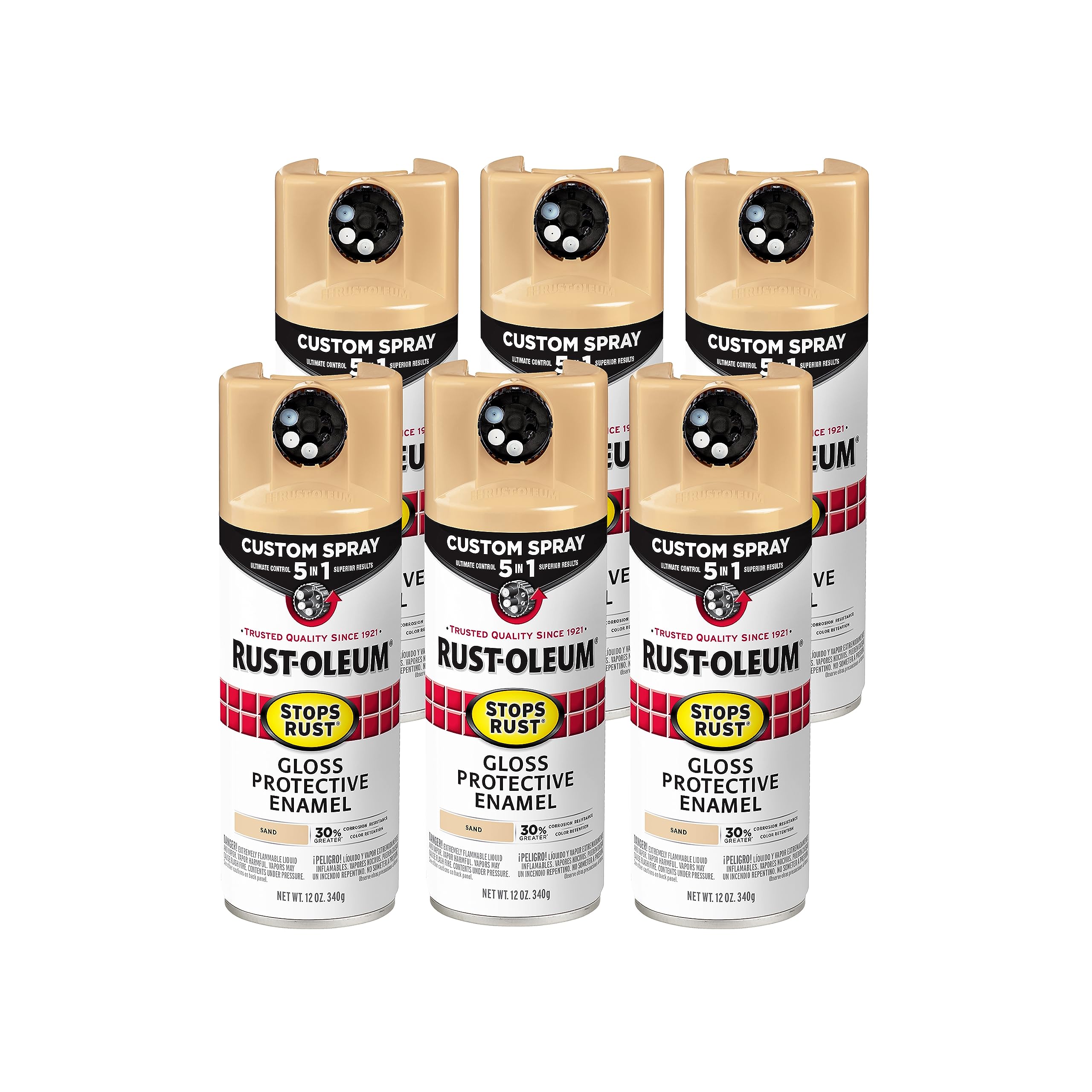 Rust-Oleum Stops Rust Custom 5-in-1 Spray Paint, Gloss Sand