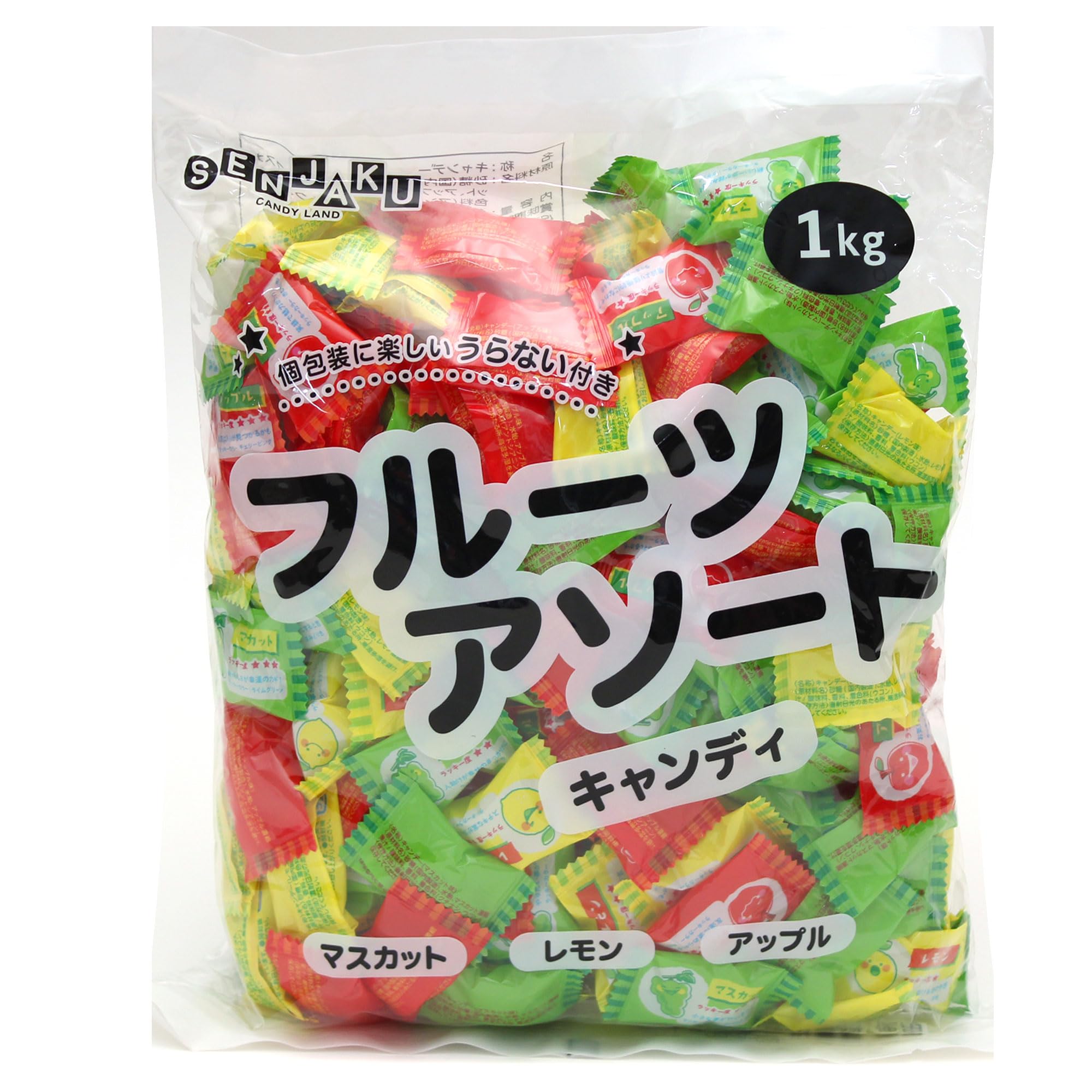 Amazon.co.jp: 扇雀飴 フルーツアソートキャンディ 1kg×1袋 : 食品