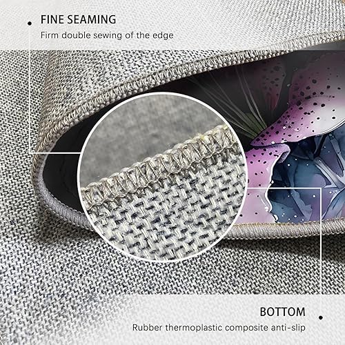 Miniatura 6 de Watercolor Flower Rug 6' x 8' Floral Drawing Soft Spring Colors Retro Plant Art Area Rugs with Non Slip Backing White Purple Blue