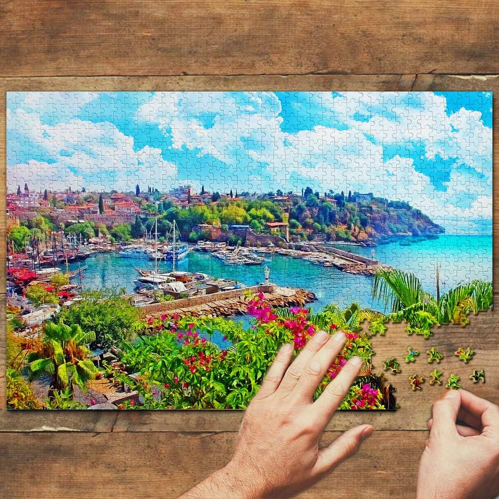 Turkey Jigsaw Puzzle 1000 Piece Turkey Side Antalya Puzzle Game Artwork Travel Souvenir Wooden