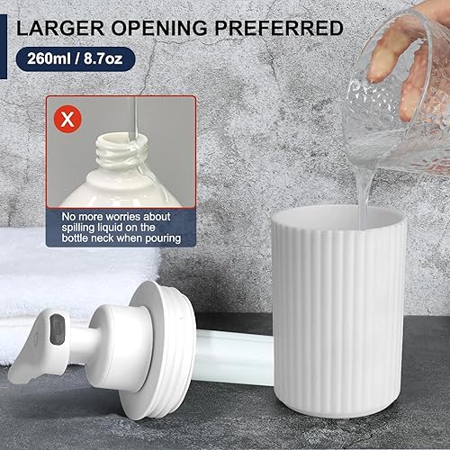 Miniatura 5 de Dispensador automático de jabón espumoso sin contacto plástico blanco de 9 oz - Dispensador de jabón de espuma inteligente eléctrico recargable -