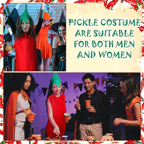 Miniatura 5 de Mepase Disfraz de chile para adultos, divertido disfraz de jengibre de Halloween, disfraz divertido para Halloween, disfraz de jalapeño, cosplay,