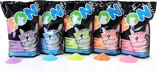 Miniatura 6 de NEON Arena para gatos de gel de sílice aglutinante, color azul