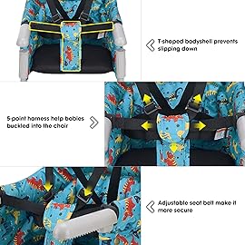 Hook On Chair, VEEYOO Clip On High Chair Folding Fast Table Chair with Storage Bag, Portable Baby Feeding Seat Attach to Table for Home and Travel