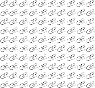 AuInn Key Fob Hardware, 100 PCS 1 Inch Wristlet Hardware with Key Ring, Wristlet Keychain Fob, Lanyard Clasp Hardware