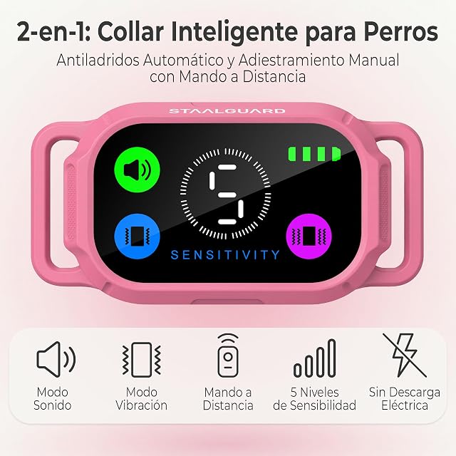 Foto 2 de 8 de Staalguard Collar Antiladridos Perros y Adiestramiento 2 en 1 sin Descarga