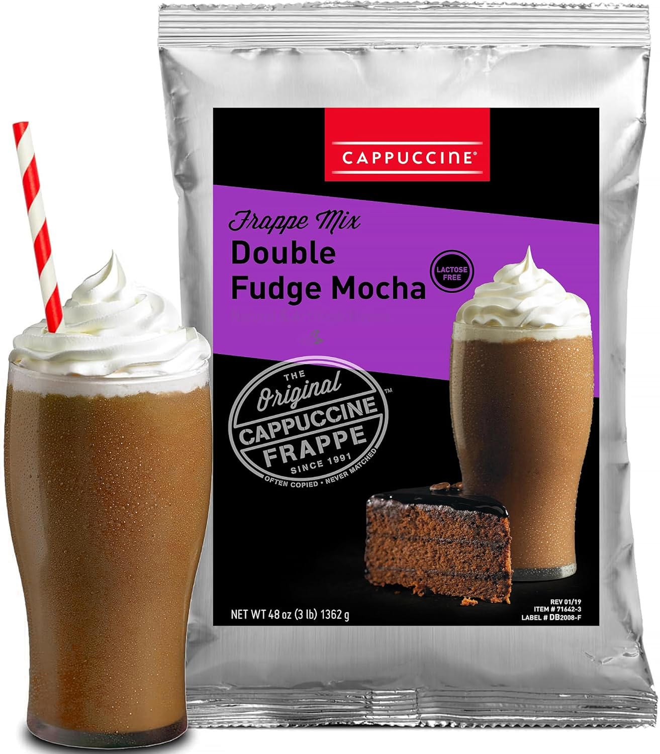 Cappuccine Double Fudge Mocha Frappe Mix, 3 Pound (Pack of 1)