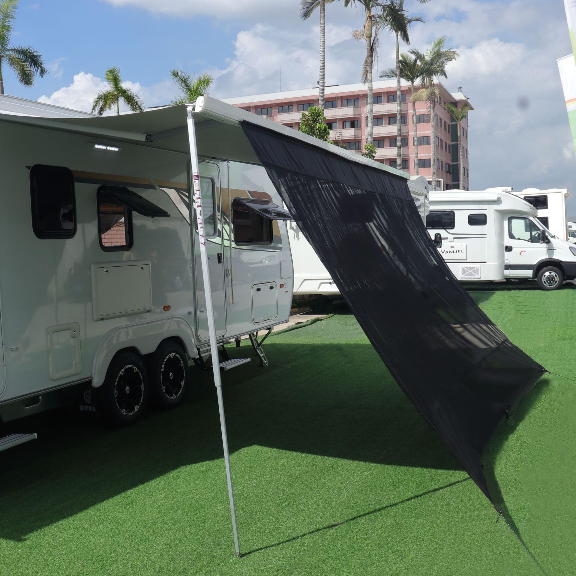 Zilimontt Sonnendach Für Wohnmobile & Vans – Wasserdichtes Markisendach 6 M², 210D Feuerhemmend