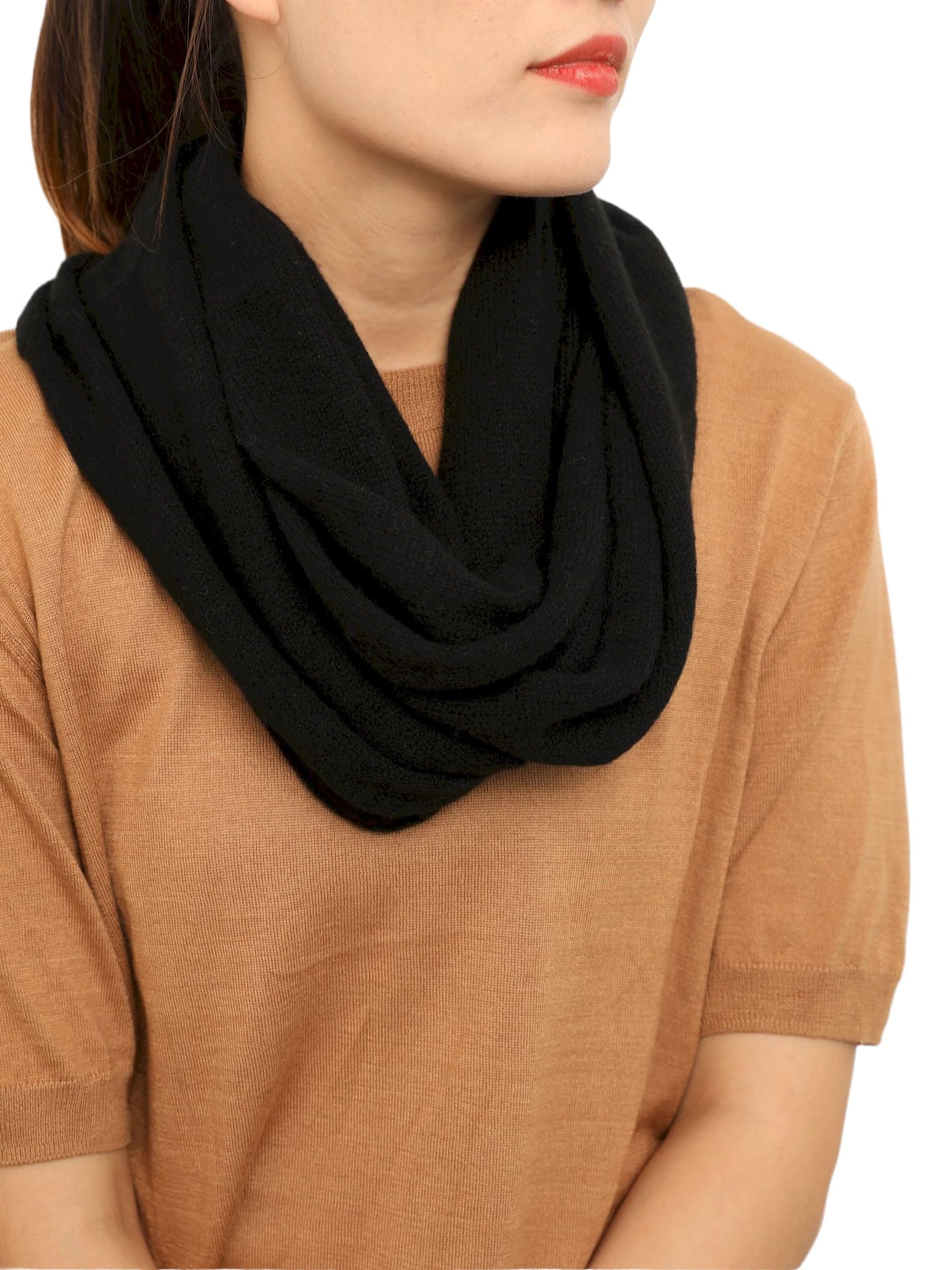 XL scaldacollo tubolare sciarpa ad anello donna di 100% Cachemire Lana Scialli tubolare Uomo collo di Cashmere Unisex
