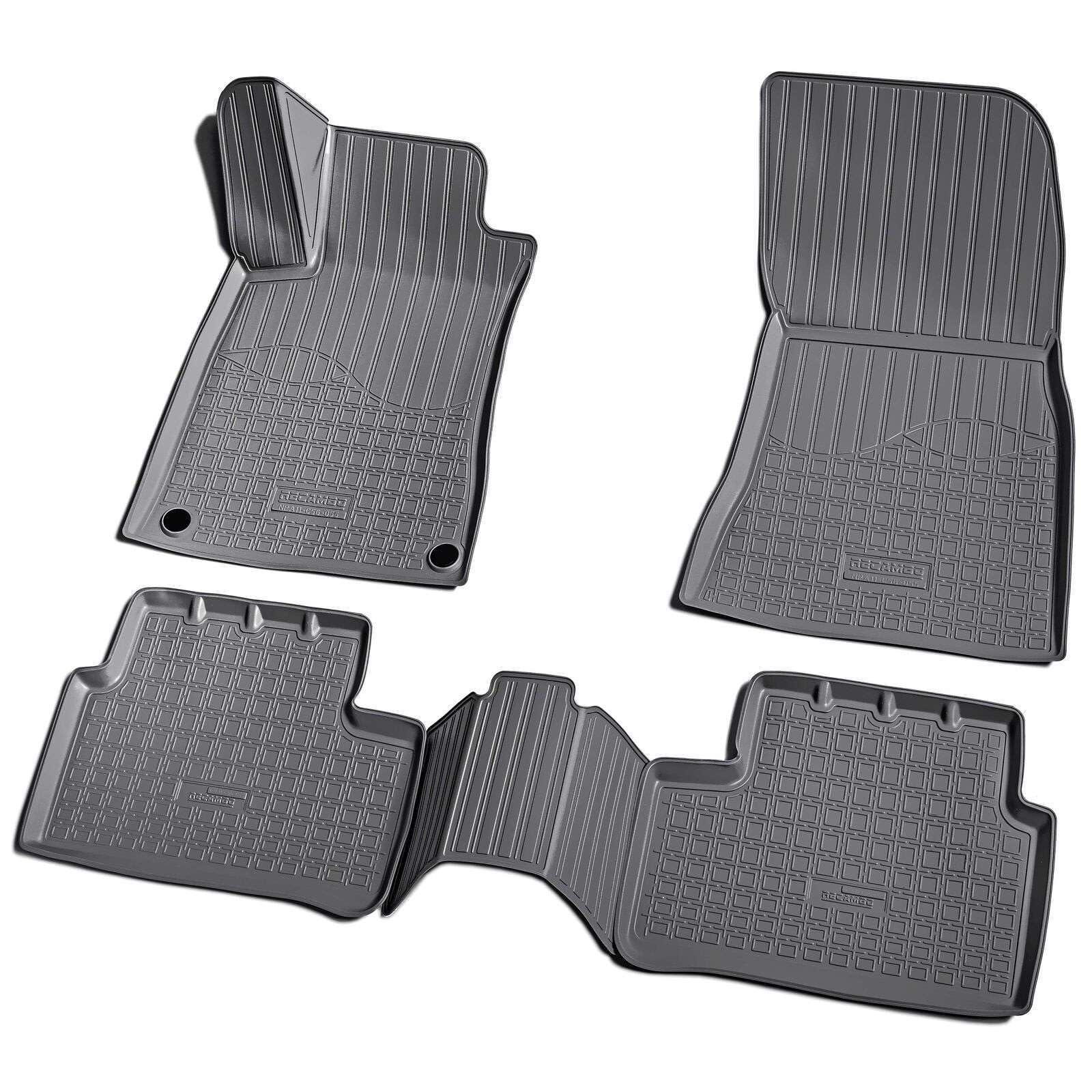 RECAMBO Juego de Alfombrillas de Goma y Bandeja para Maletero para Mercedes Clase A | W177 | a Partir de 2018-100% a Medida para Coche y Maletero de TPE Antideslizante, Color Negro