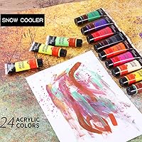 Vista 2 de Acrylic Paint Set, 24 Color Acrylic Paint Rich Pigments&Water Proof for Artists Adults on Canvas Rocks Ceramic Fabric Wood Paints
