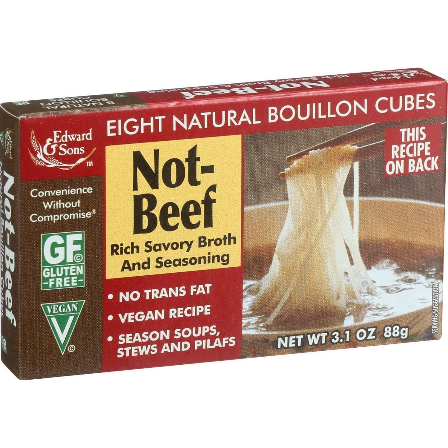 Edwards and Sons Natural Bouillon Cubes Not Beef 3.1 oz