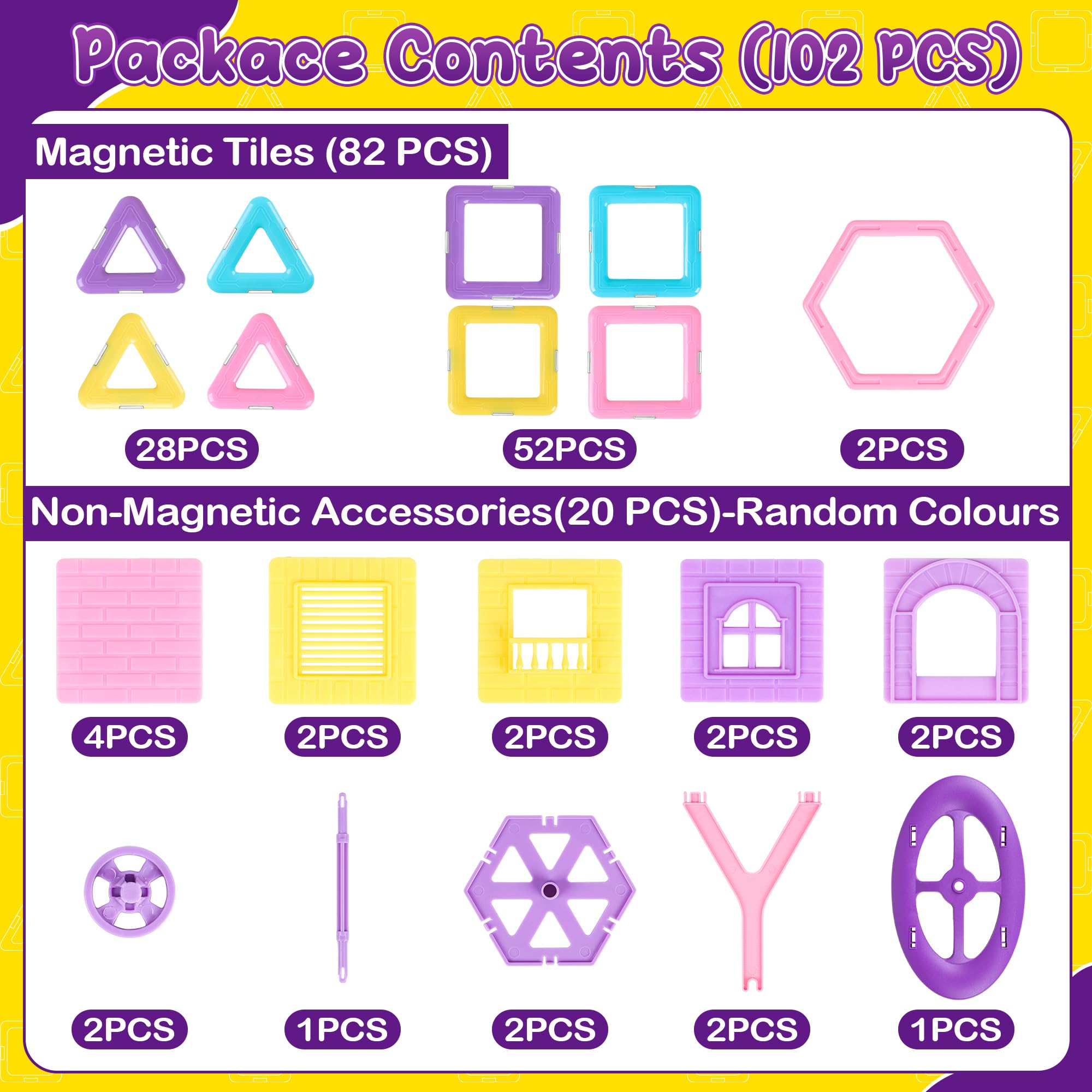 MilliGlee Bloques Magneticos Construccion Niños - 102 Piezas Magneticas Niños Construcciones Magneticas Niño con Bolsa de Almacenamiento Juego Imanes Niño Juguetes para Niñas Niño 3 4 5 6 7 8 Años MilliGlee Bloques Magneticos Construccion Niños - 102 Piezas Magneticas Niños Construcciones Magneticas Niño con Bolsa de Almacenamiento Juego Imanes Niño Juguetes para Niñas Niño 3 4 5 6 7 8 Años
