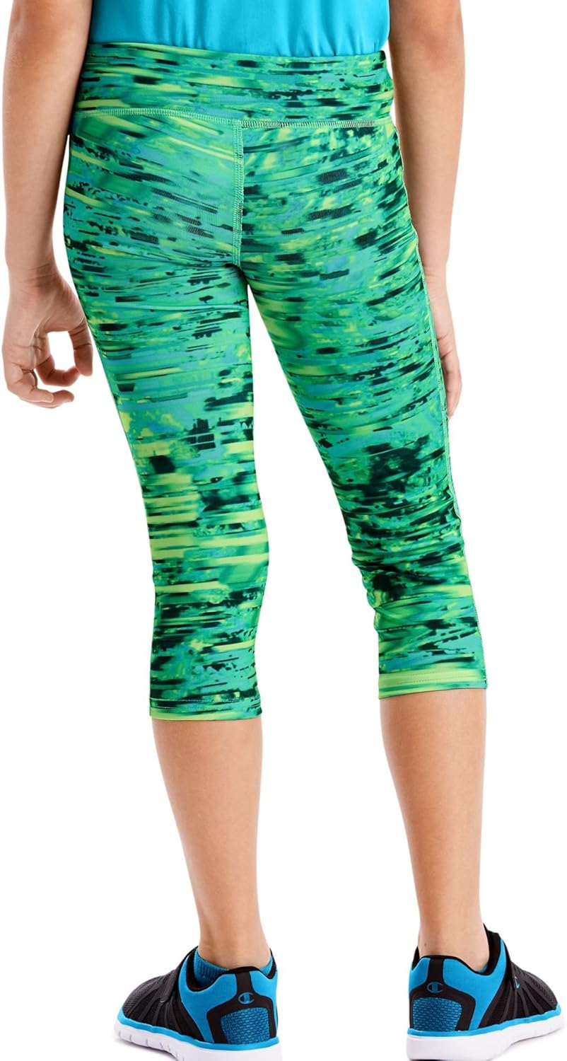 Hanes womens Sport Performance Capri Legging X-Small Speed Dash/Cool Me Blue