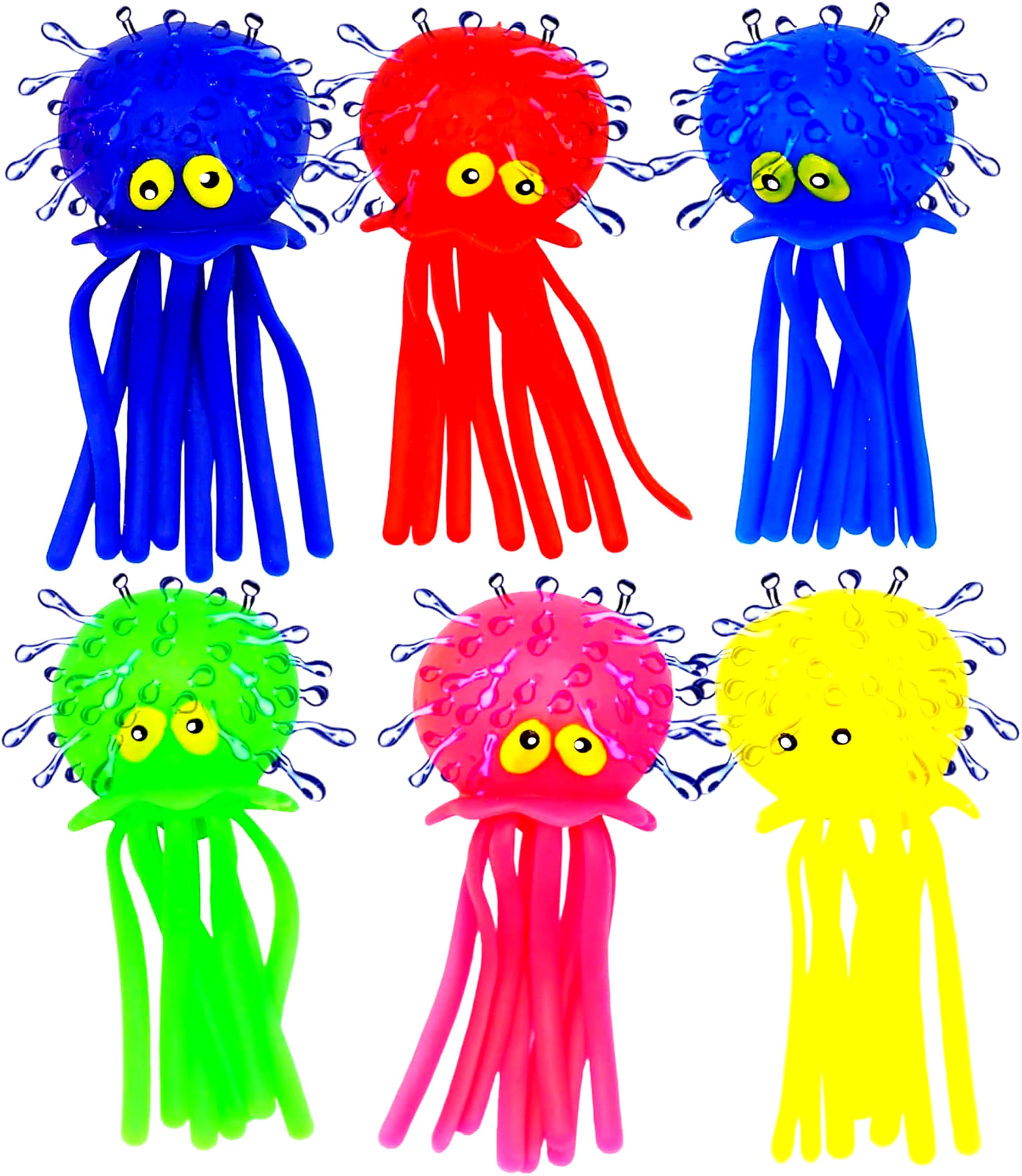 Octopus Water Balls - Pack of 6 Pool Toys for Kids Sensory Absorbent Water Splash Balls Bomb, Toddler Bath Toy, Swimming Pool Floating Swim Toys Outdoor Activity Game Easter Basket Stuffer