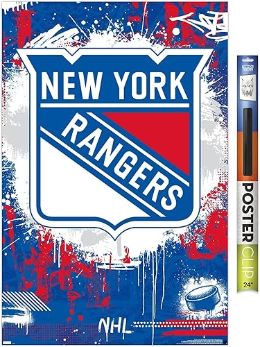 Trends International NHL New York Rangers - Póster de pared con logotipo Maximalist 23