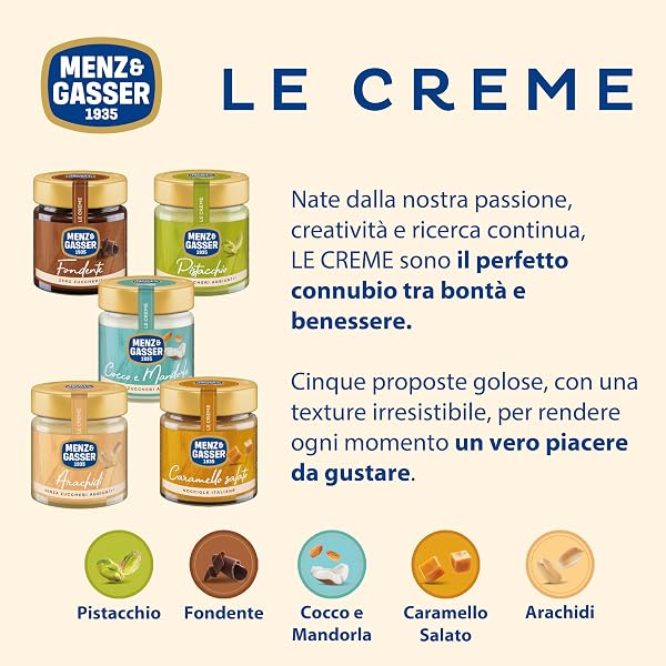 Menz&Gasser, Assorted Cream Spreads, 5 Flavours + 1, Pack 6 x 200g, Perfect for Breakfast and Desserts - 3