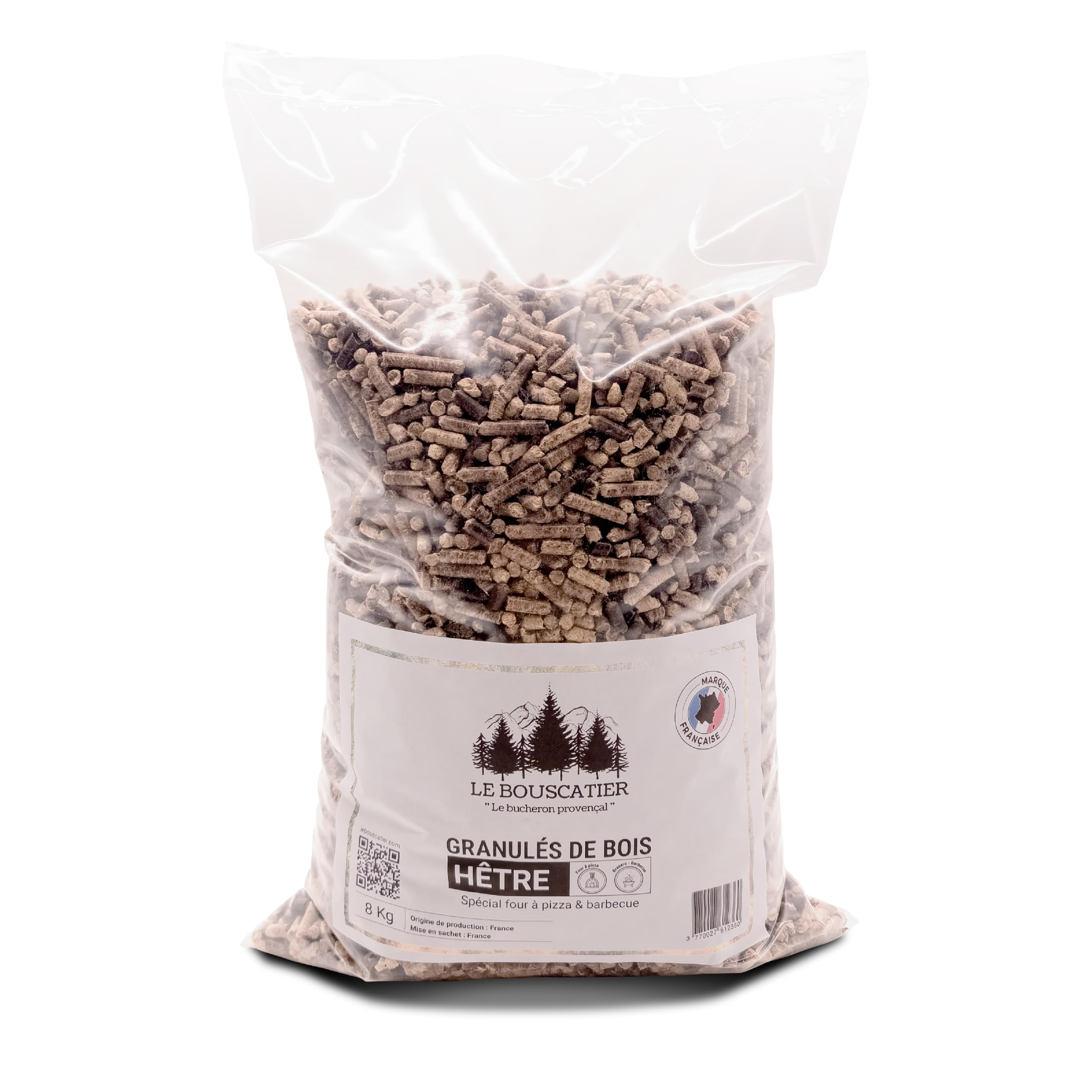 10L Granulés 100% Hêtre pour Barbecue & Four à Pizza, Pellets de Fumage Naturels, Haute Qualité, Arôme Bois Hêtre – Cuisson Grillades, Viande, Poisson & Pizza - Fabrication française