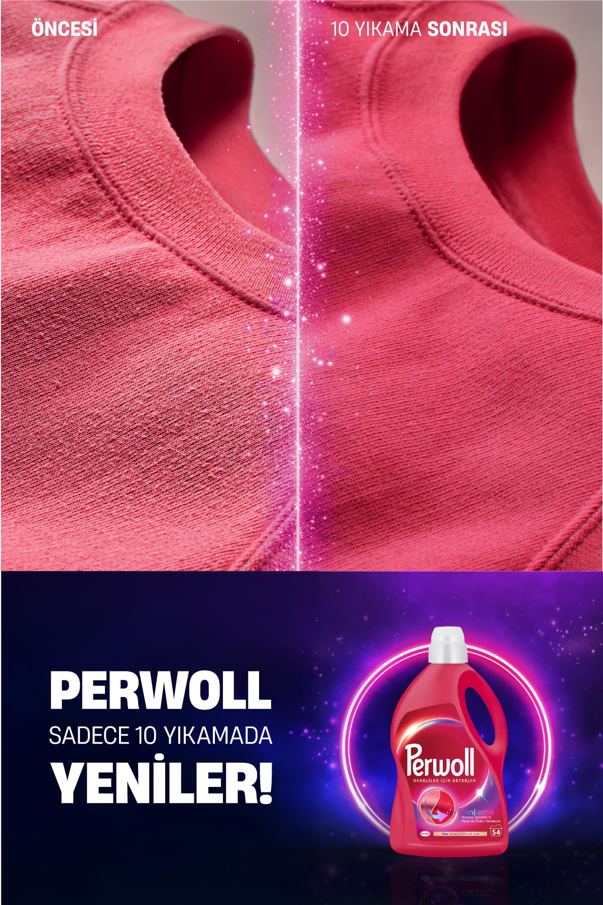 Perwoll Geliştirilmiş Renkli Sıvı Çamaşır Deterjanı 2970 ml