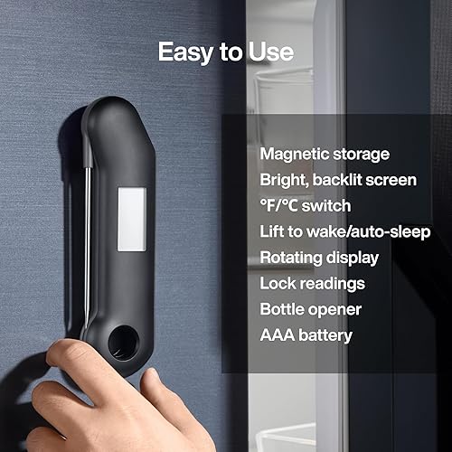 Miniatura 6 de ProfessionaI - Termómetro digital para carne, lectura instantánea 3 veces más rápida de 0.5 segundos, precisión certificada por NIST 0.5F, 100%